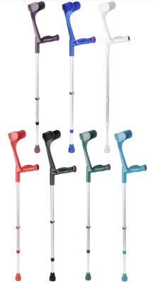 Unterarmgehstütze KLASSIKER 220 mit anatomischem Softgriff, Druckknopfverstellung>>>>Farbe: rot