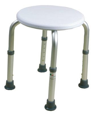 Duschhocker, rund höhenverstellbar weiß (VPE: 2 Stück)>>>>