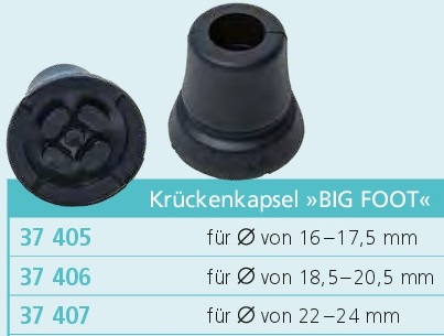 »BIG FOOT« Krückenkapsel 22 - 24 mm 1Stück