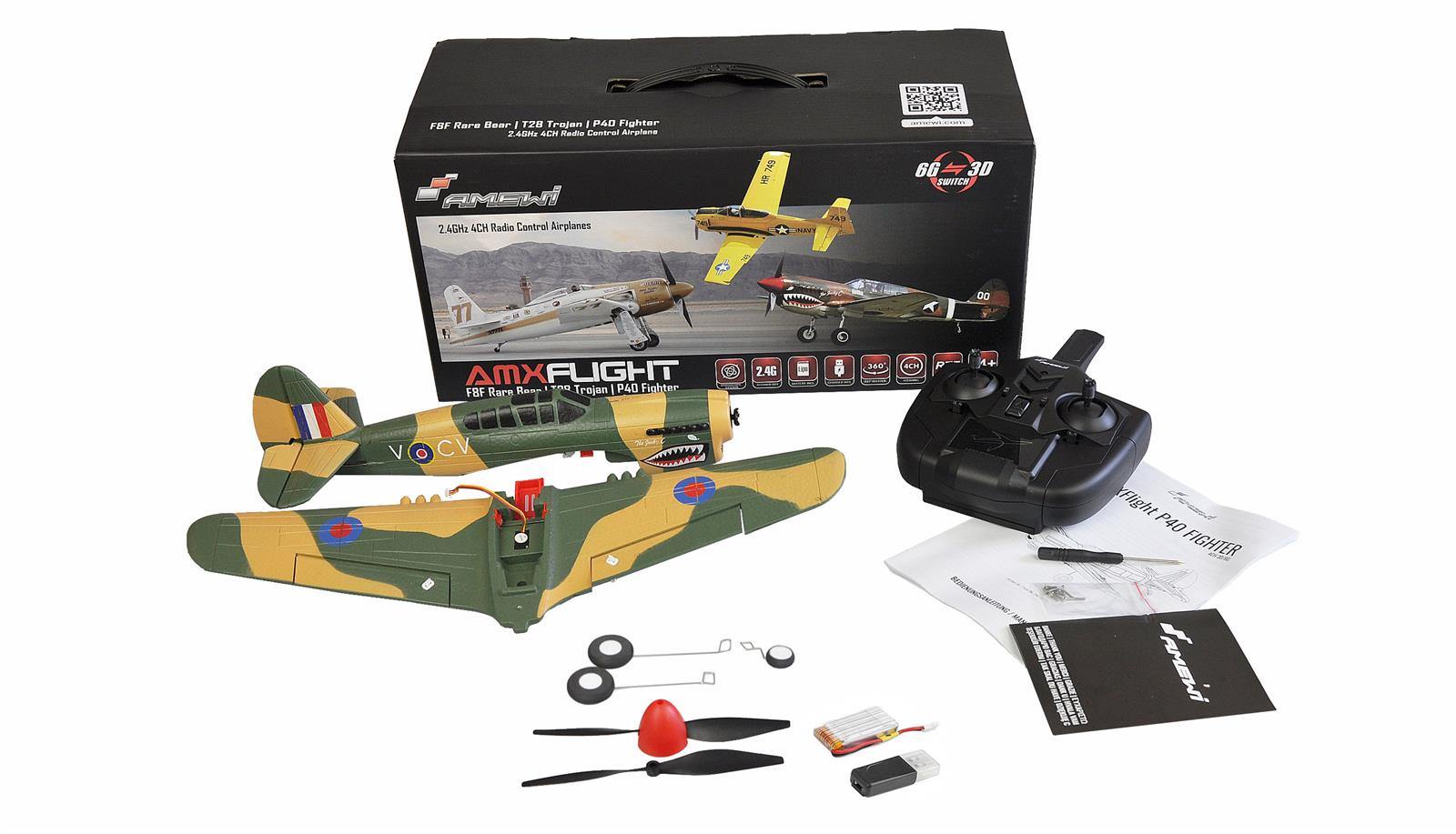 AMXFlight P40 Fighter 4-Kanal 3D/6G RTF