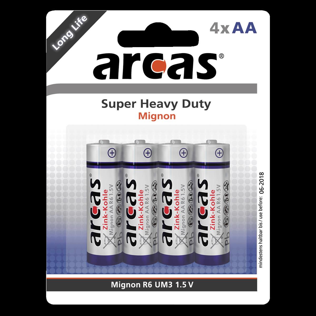Mignon-Batterie Super Heavy Duty 1,5V, Typ AA/R6, 4er-Pack Mignon-Batterie Super Heavy Duty 1,5V, Typ AA/R6, 4er-Pack