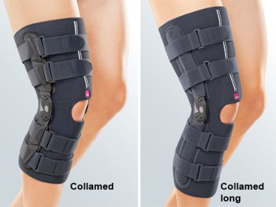 Knieorthese Collamed grau>>>>Gr. S Knieorthese Collamed long grau>>>>Gr. XXL