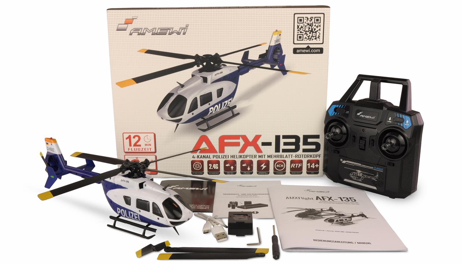 AFX-135 Polizei 4-Kanal Helikopter 6G RTF AFX-135 Polizei 4-Kanal Helikopter 6G RTF