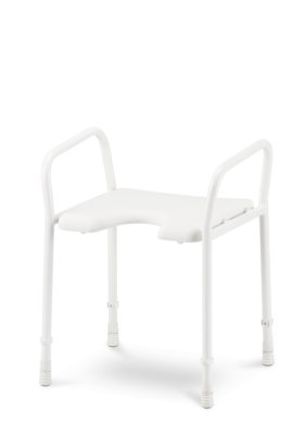 Duschhocker DuBaStar mit Armlehnen SH46-53cm,weiß>>>>