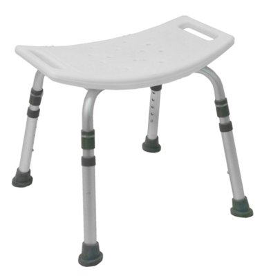 Duschhocker DURO KD mit Haltegriffen im Sitz, weiß>>>>