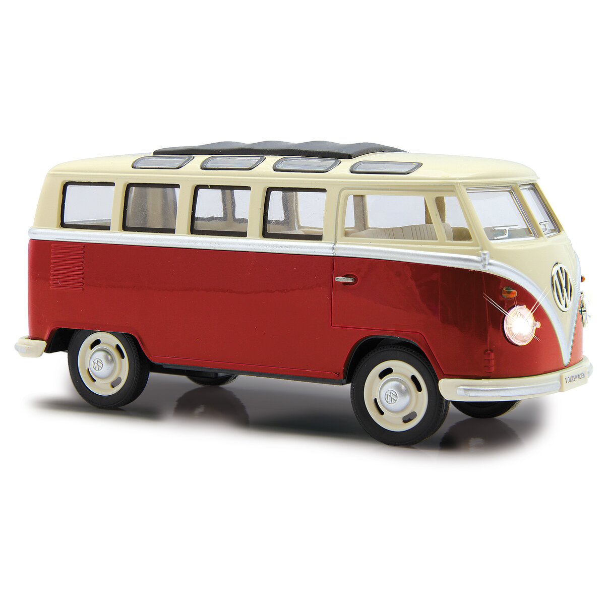 VW T1 Bus Diecast 1:24 rot mit LED Sound und Rückzugmotor