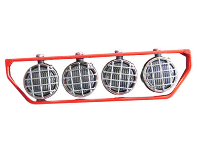 Dachscheinwerfer rot mit 4 LEDs Dachscheinwerfer rot mit 4 LEDs