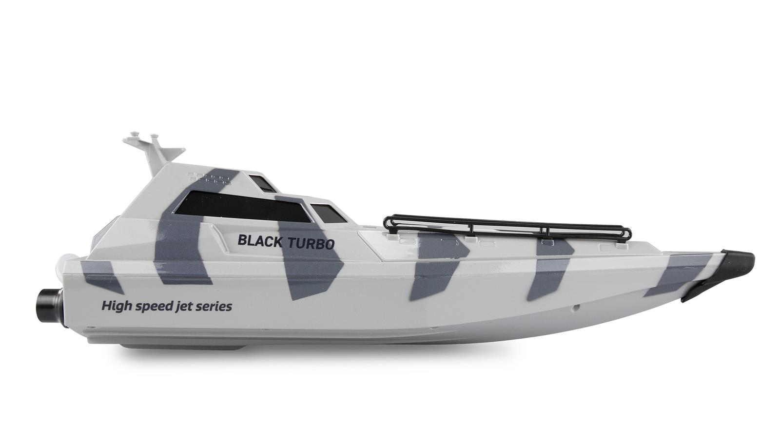 Black Turbo Militärboot mit Jetantrieb 420mm RTR camouflage-grau Black Turbo Militärboot mit Jetantrieb 420mm RTR camouflage-grau