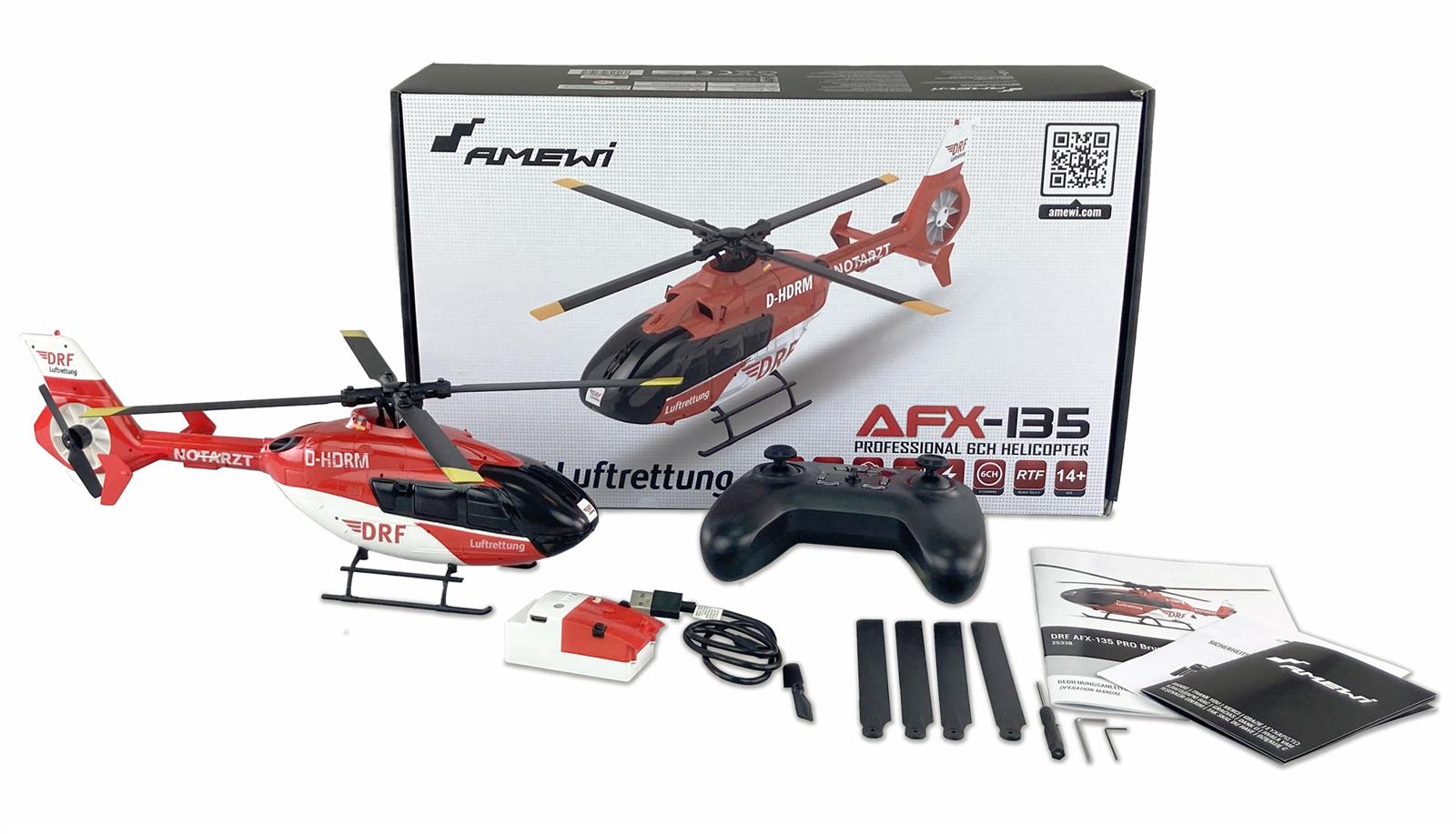 DRF AFX-135 PRO brushless 6-Kanal 352mm Helikopter 6G RTF DRF AFX-135 PRO brushless 6-Kanal 352mm Helikopter 6G RTF
