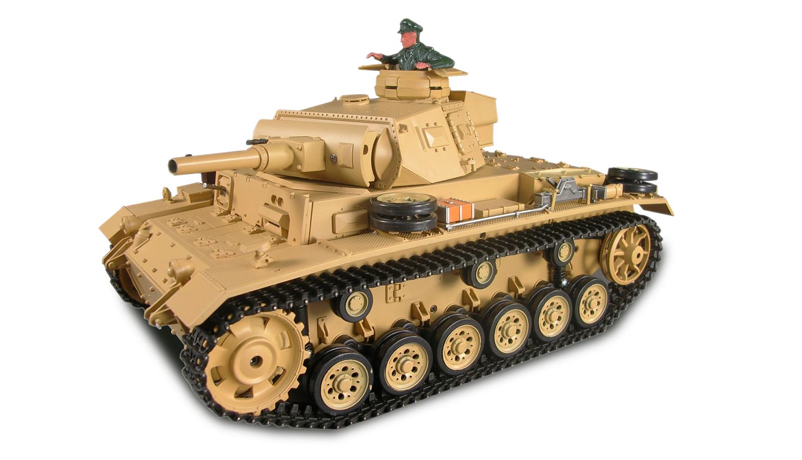 Panzer Kampfwagen III Rauch & Sound, 1:16, GHz