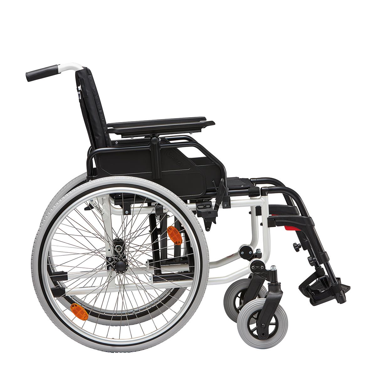 Leichtgewichtrollstuhl CANEO L Kombiarmlehne,PU, elfenbein>>>>SB 45 cm Leichtgewichtrollstuhl CANEO L Kombiarmlehne,PU, elfenbein>>>>SB 45 cm