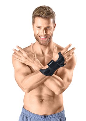 Handgelenkstütze MANU-X>>>>Farbe: platinum Gr. 2