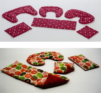 Kirschkern-Schulterhörnchen,ca.47x32cm,MILLEFLEUR bordeaux,