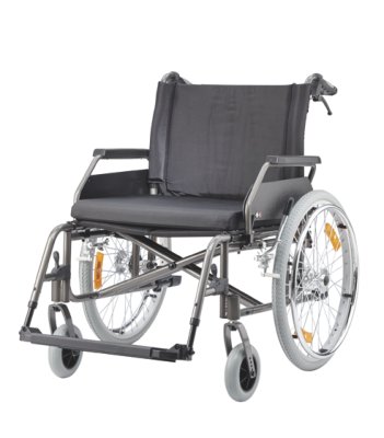 Rollstuhl ECON XXL mit Trommelbremse, PU,anthrazit>>>>SB 65 cm Rollstuhl ECON XXL mit Trommelbremse, PU,anthrazit>>>>SB 65 cm
