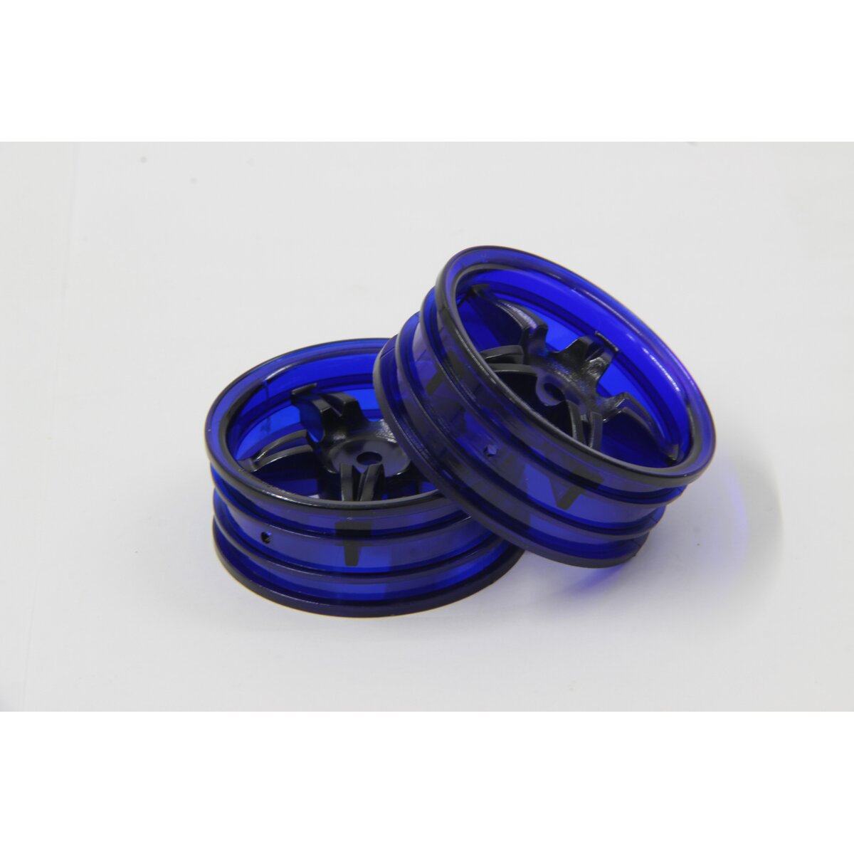 Felgen 1:10 5 Speichen neon blau 22mm