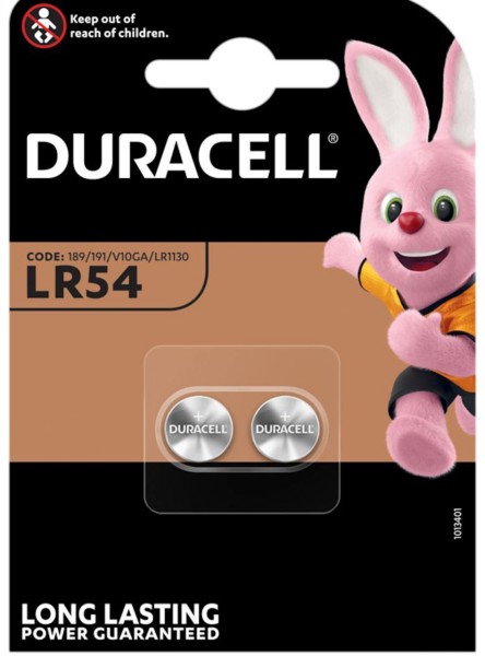 Duracell 75x G10 LR54 2er Blister Batterie LR54/189