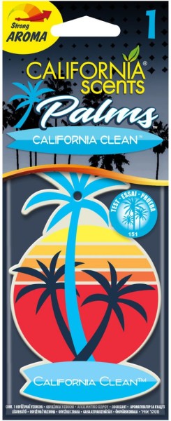 California Scents Lufterfrischer Palm 4er Packung Geruchsorte California Clean 4 Duftpalmen Air Fres