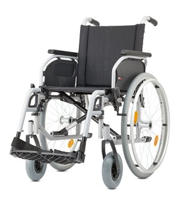 Rollstuhl S-ECO 300,SB37,PU,Duo-Armlehnen,silber,