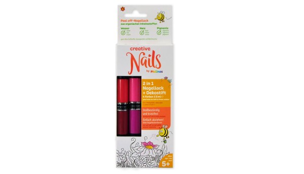 Creative Nails Lackstift 4er Set rot