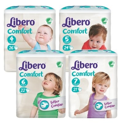 Kinderwindel Libero Comfort,XL Gr.6,13-20kg(8x22Stk),