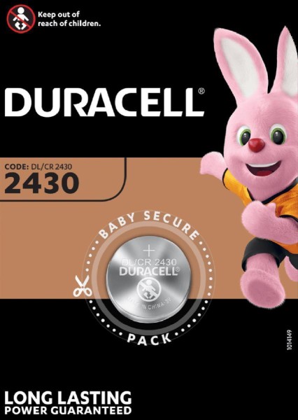 Duracell 2x 1er Blister CR2430 Spezielle Lithium Knopfzelle 3V Specialty DL2430 2430