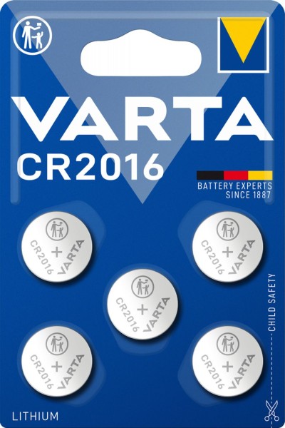 Varta 2x CR2016 5er Blister 3V Batterie Lithium Knopfzelle 6016 VCR2016