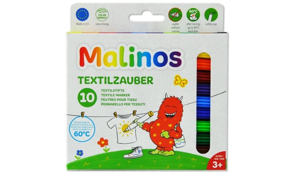 Malinos Textilstifte 10 Textilfarben