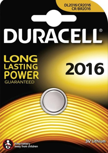 Duracell 6x Knopfzelle Lithium CR2016 1er Blister 3V 2016