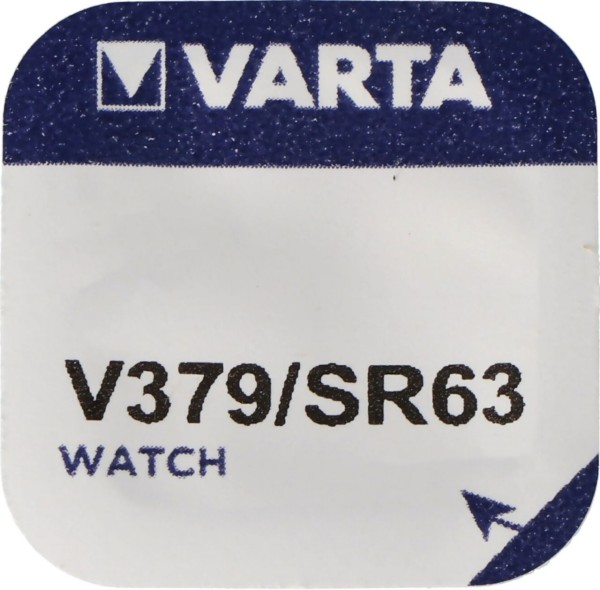 Varta 20x Watch V 379 Uhrenzelle Knopfzelle SR 521 SW V379 Silber-Oxid 14mAh 1,55 V 1er Blister V 37