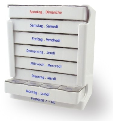 Medikamentendispenser PillMate,-7,weiß/transparent(CareLiv),