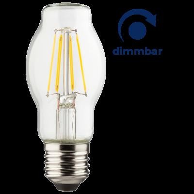 LED Filament Glühlampe, E27 / BTT, 7W, 806lm, 2700K, warmweiß, dimmbar