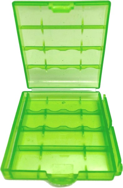 Top Batteriebox grün für 4 Stk. Mignon AA oder Micro AAA Batterien und Akkus Akkubox zur Aufbewahrun