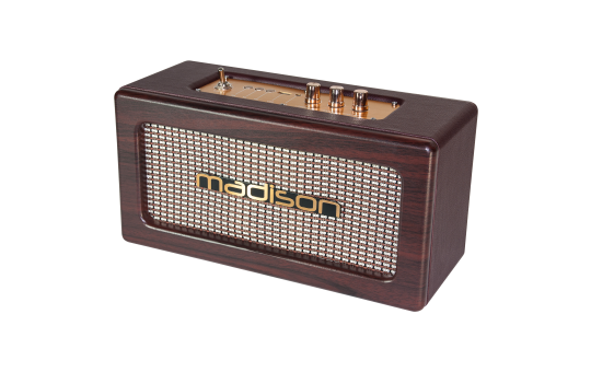 tragbarer Nostalgie Lautsprecher MADISON ''FREESOUND-VINTAGE-WD'' Bluetooth, Akku