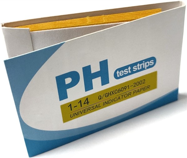 Top pH-Teststreifen Indikator-, Lackmuspapier Wertebereich 1-14 Abreißblock mit 80 Teststreifen und