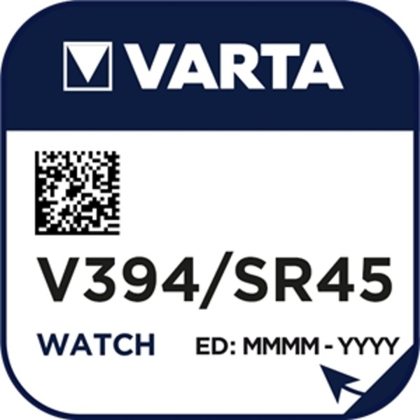Varta 100x Watch V 394 Uhrenzelle Knopfzelle SR 936 SW V394 67 mAh 1,55 V Silber-Oxid 1er Blister V