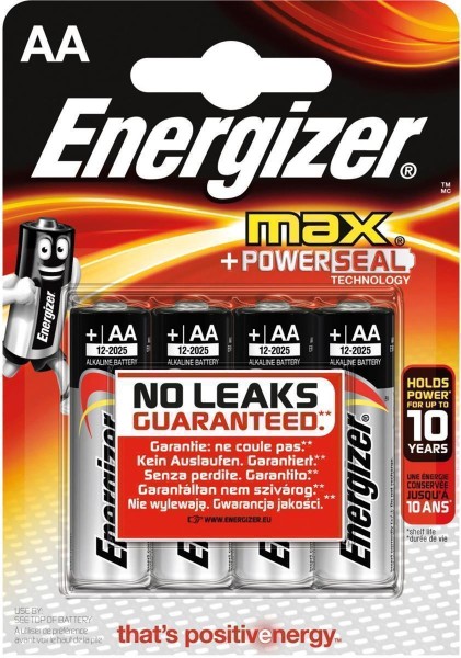Energizer 4x Max AA 4er Blister Mignon Batterie 1,5V E300112503