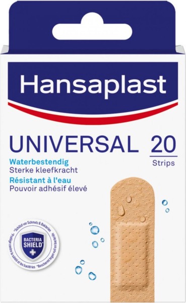 Hansaplast 5x Universal Pflaster, schmutz- und wasserabweisende Wundpflaster Pflaster Set mit starke