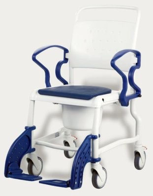 Toiletten-Rollstuhl BONN 5",Räder,grau/grau,