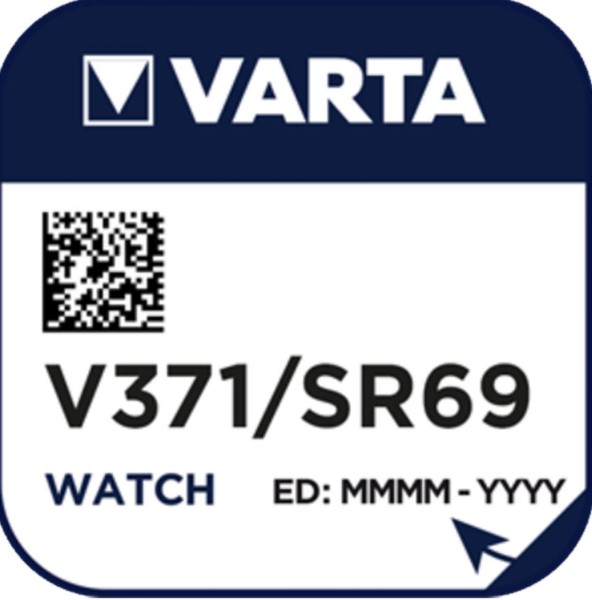 Varta 1000x Watch V 371 Uhrenzelle Knopfzelle SR 920 SW V371 Silber-Oxid 30 mAh 1,55 V 1er Blister V