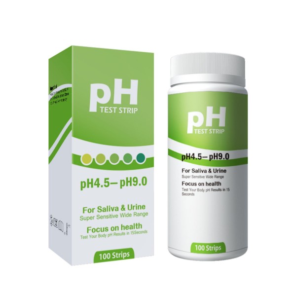 Top pH-Teststreifen Speichel- und Urintest pH 4,5 - pH 9,0 100 Streifen hoch empfindlich großes Mess