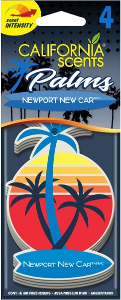 California Scents Lufterfrischer Palm 4er Packung Geruchsorte Newport New Car 4 Duftpalmen Air Fresh