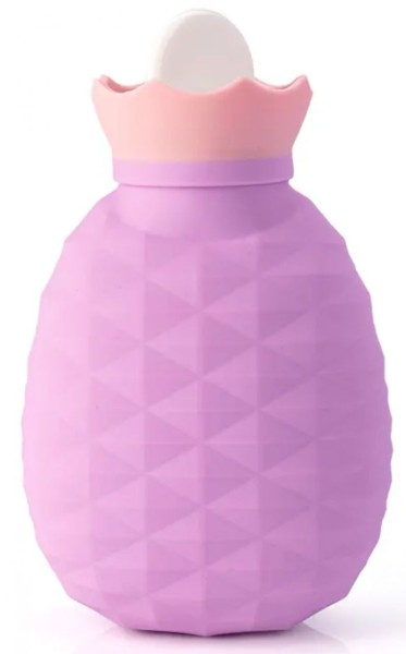 Top Mini Ananas Silikon Wärmflasche 200 ml Bettflasche Handwärmer für Erwachsene und Kinder Lila WAL