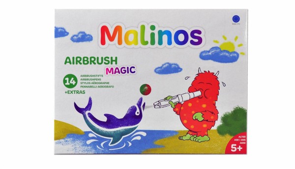 Airbrush Magic XL 14+1 Malinos inkl. Löschfarben