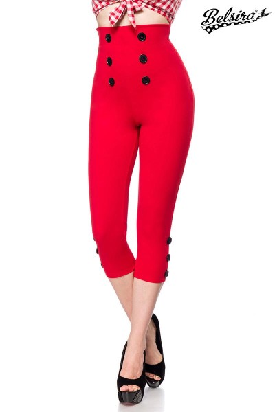 Caprihose/Farbe:rot/Größe:XL