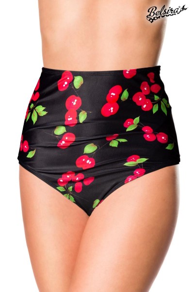 Badehöschen High Waist/Farbe:schwarz/pink/Größe:S