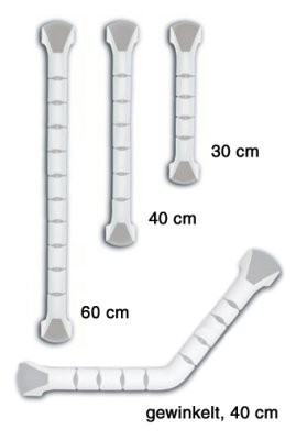 Kunststoff Haltegriff Handy,gewinkelt 40cm weiß/grau(ETAC),