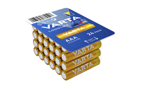 Micro-Batterie VARTA ''Longlife'', Alkaline, Typ AAA, LR06, 1,5V, 24er Pack