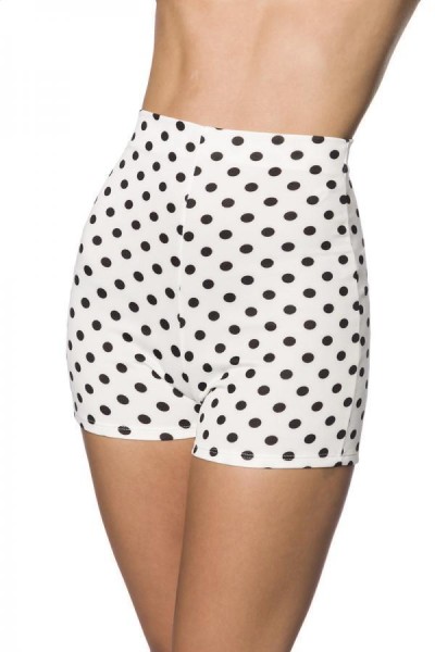 High Waist Shorts/Farbe:weiß/schwarz/Größe:S