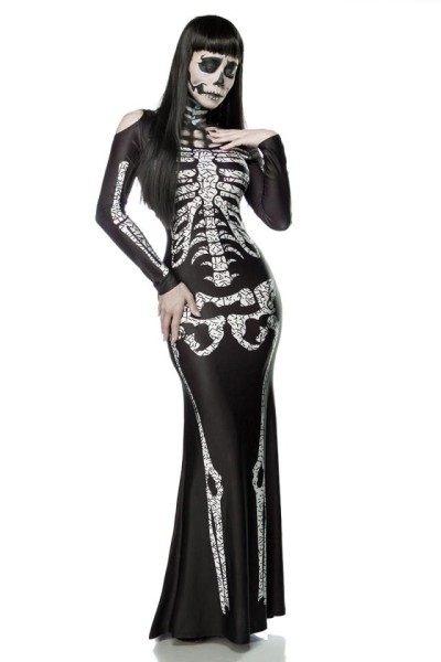 Skeleton Lady/Farbe:schwarz/weiß/Größe:XS-M