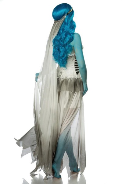 Skeleton Bride Kostüm/Farbe:weiß/blau/Größe:2XL